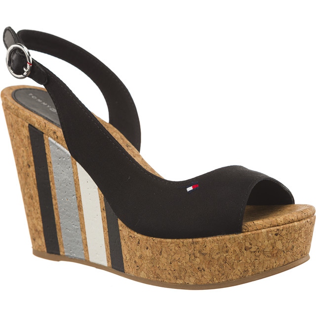 Tommy Hilfiger Wedge With Printed Stripes 990 Black nero marrone