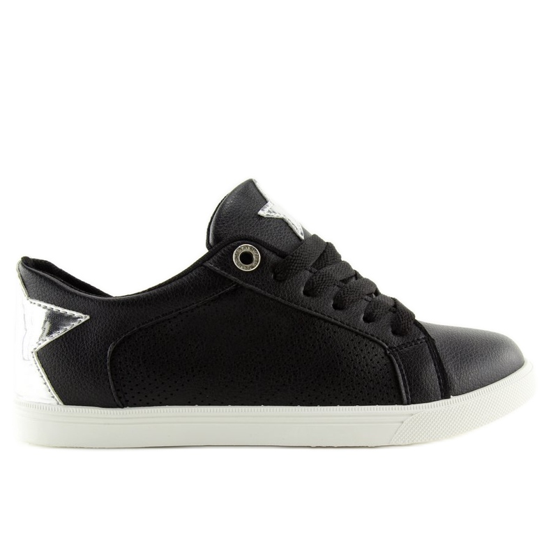 Sneakers nere con stella A6213 Black nero