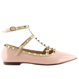 Ballerine con borchie rosa 127-12 Pink
