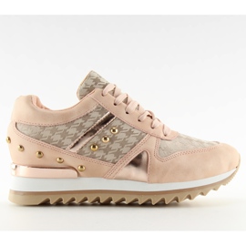 Scarpe sportive da donna rosa G-119 Champagne II-GAT
