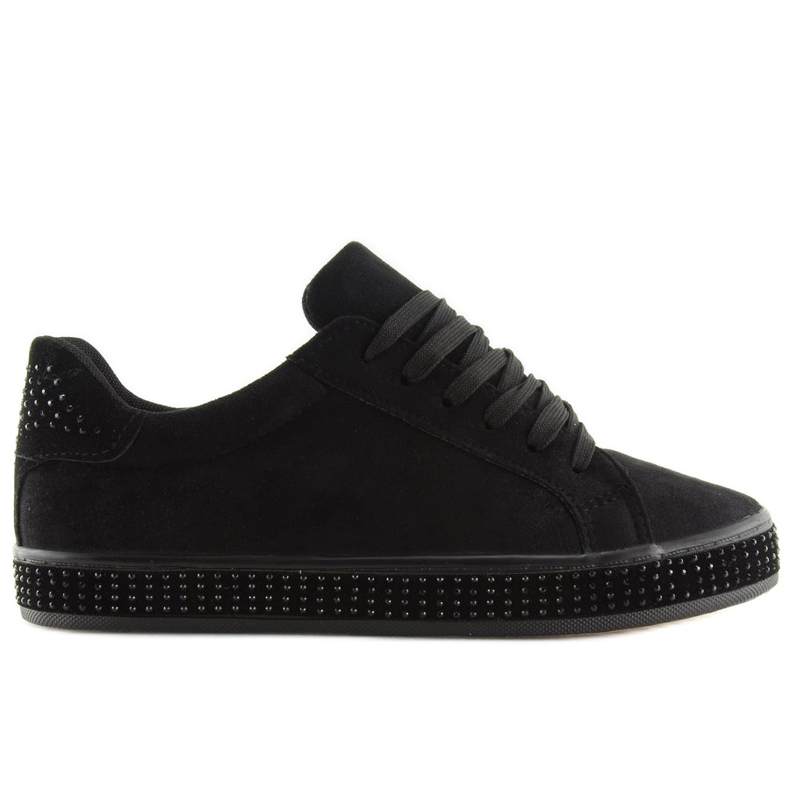 Nere BS098 Sneakers nere con pietre nero
