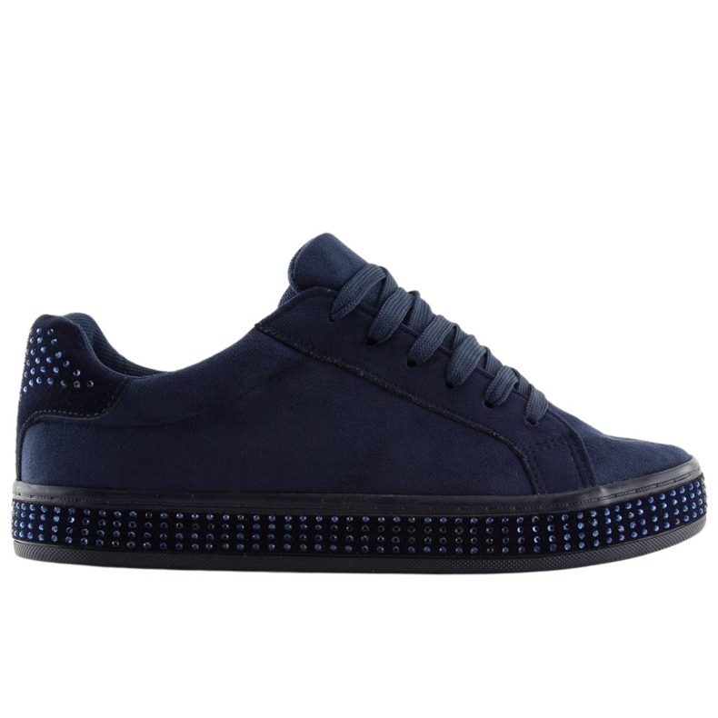 Sneakers con pietre BS098 Blu blu navy