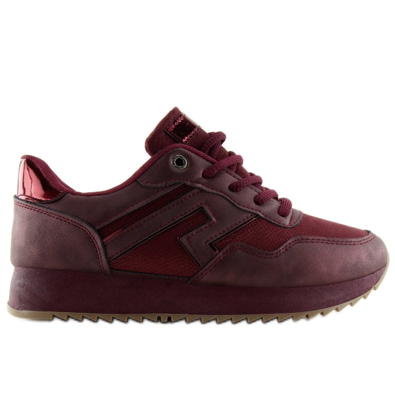 KB-091 Scarpe sportive bordeaux vino rosso