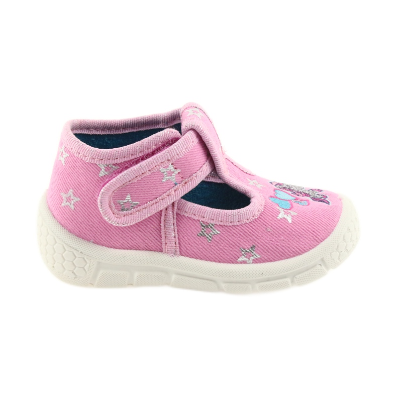Scarpe per bambini Befado 531P009 pantofole grigio rosa