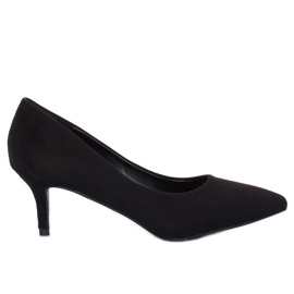 Décolleté con tacco basso nero P-6377 Nero