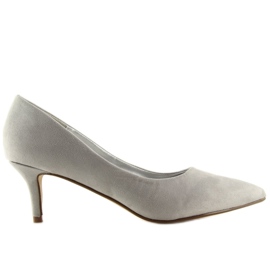 Décolleté con tacco basso grigio P-6377 Grigio
