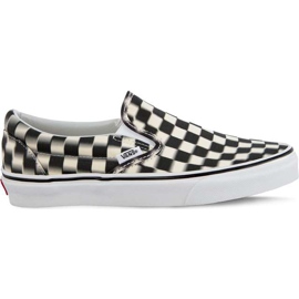 Vans Classic Slip On Vjm Blur Check Pack Nero Classico Bianco bianca