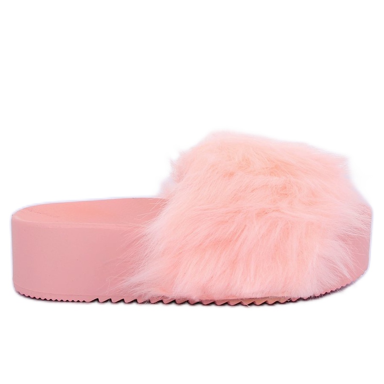 Rosa CK77P Pantofole rosa con pelliccia