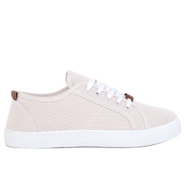 Sneakers a righe beige JX70P Beige