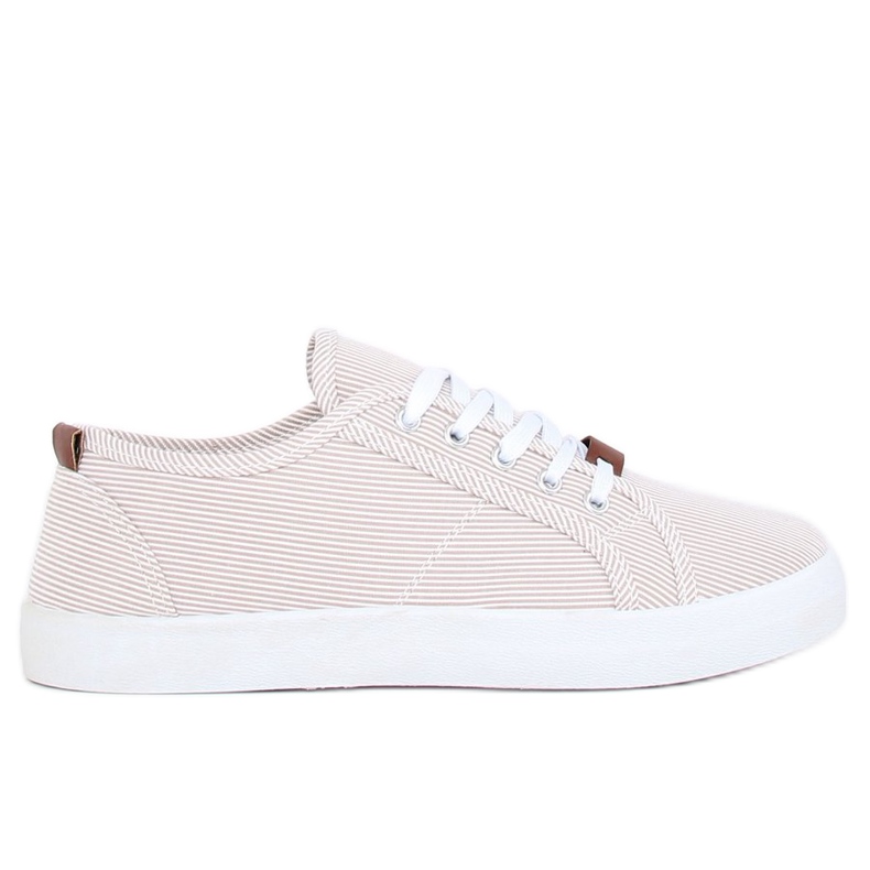 Sneakers a righe beige JX70P Beige