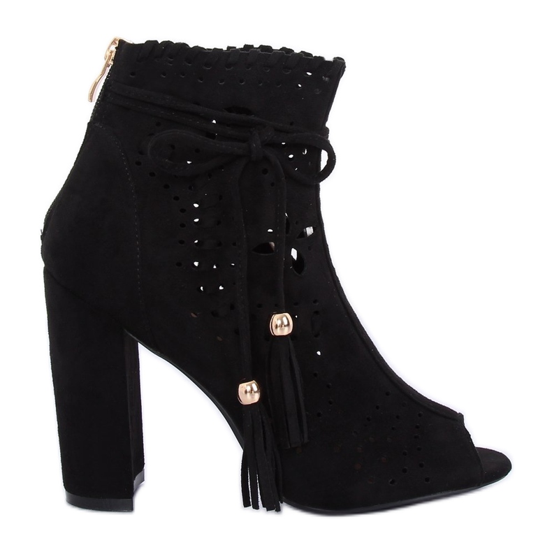 Stivali neri open toe open toe M285P Black nero