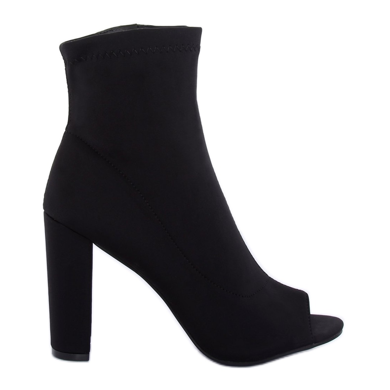 Stivali neri open toe NS031P Nero