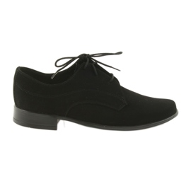 Scarpe per bambini Miko, scarpe da comunione in camoscio, nere nero