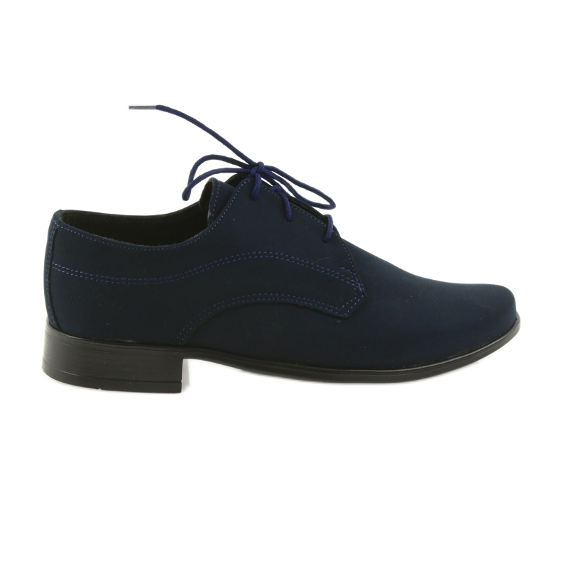 Scarpe basse da bambino Miko, scarpe Prima Comunione in camoscio blu navy