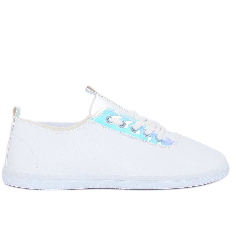 Sneakers JX71P bianche argentate con ologramma bianca