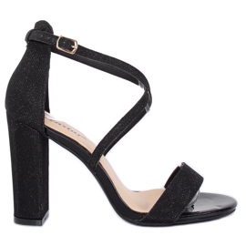 Sandali neri sul palo NC791 Black nero