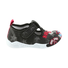 Sneakers da bambino American Club nere con velcro 26/19 nero grigio rosso