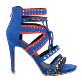 Sandali gladiatore blu MT029 Blu