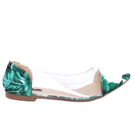 Ballerine verdi trasparenti 333-60 Green verde
