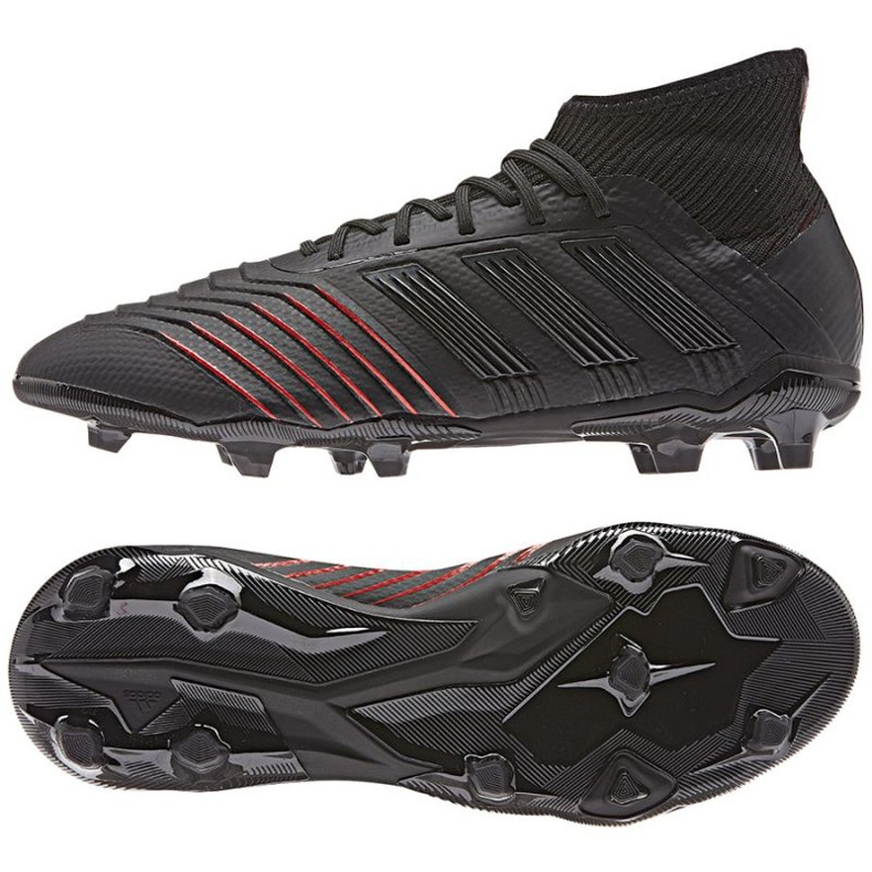 Scarpe da calcio Adidas Predator 19.1 FG Jr D97997 nero