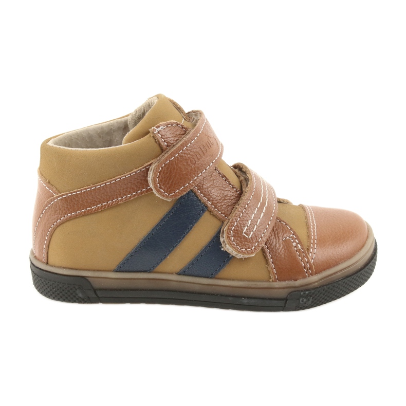 Stivaletti scarpe per bambini Velcro Ren But 3225 rosso / granato marrone