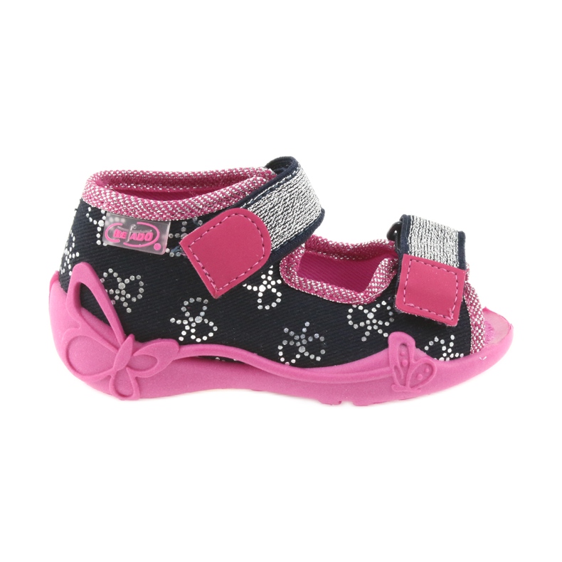 Pantofole Befado scarpe per bambini 242P089 blu navy rosa grigio