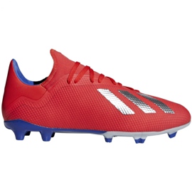 Scarpe da calcio Adidas X 18.3 Fg M BB9367 multicolore rosso