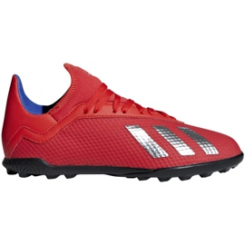 Scarpe da calcio Adidas X 18.3 Tf Jr BB9403 multicolore rosso