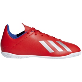 Scarpe indoor adidas X 18.4 In Jr BB9410 multicolore rosso