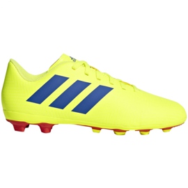 Scarpe da calcio Adidas Nemeziz 18.4 FxG Jr CM8509 multicolore giallo