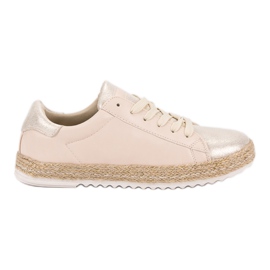 Espadrillas legate marrone giallo