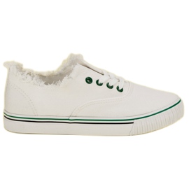 Sneakers in tessuto bianco