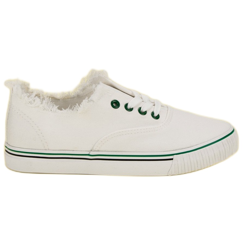 Sneakers in tessuto bianco bianca