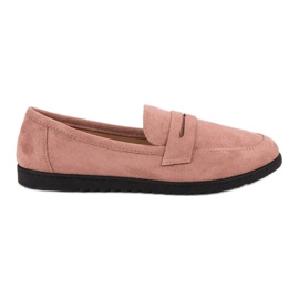 Comer Mocassini in pelle scamosciata rosa