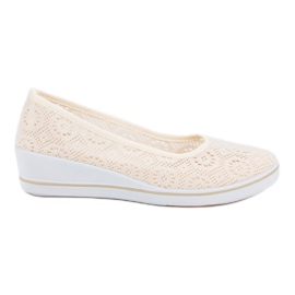 Scarpe con zeppa traforate marrone
