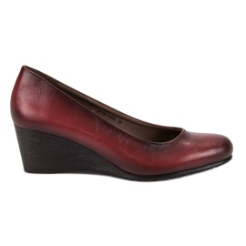 Décolleté classiche sulla zeppa VINCEZA rosso