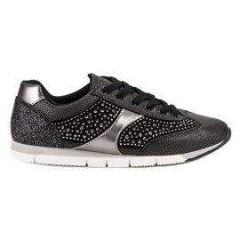Kylie Scarpe sportive con cristalli nero