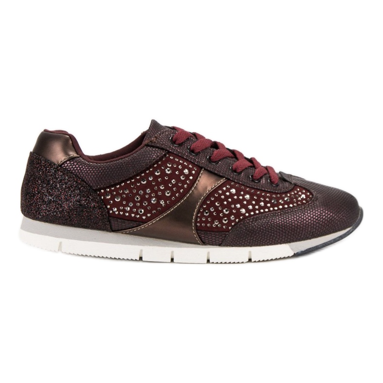 Kylie Scarpe sportive con cristalli rosso