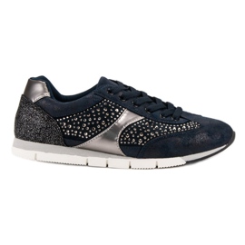 Kylie Scarpe sportive con cristalli blu