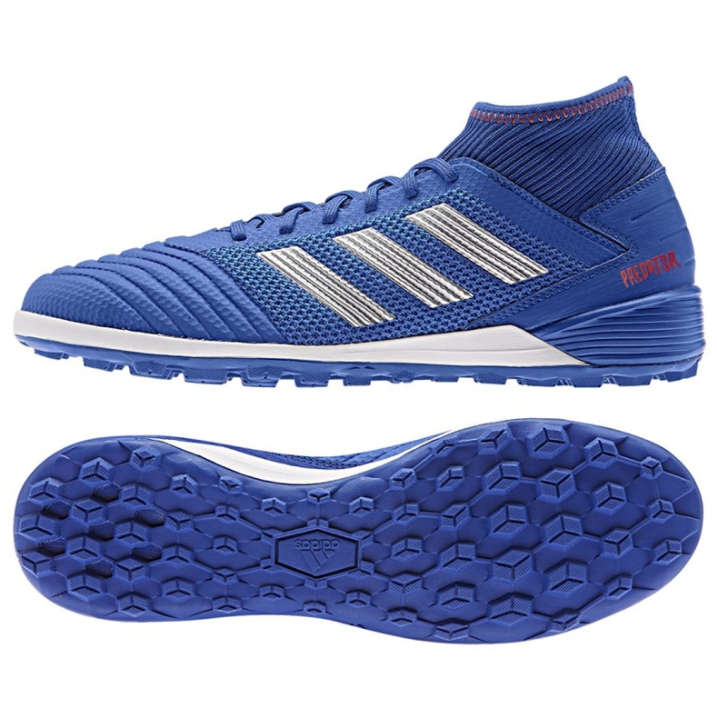 Scarpe da calcio Adidas Predator 19.3 Tf M BB9084 multicolore blu