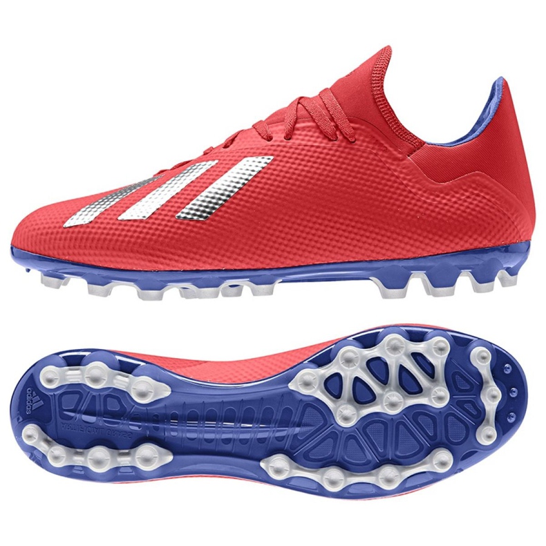 Scarpe da calcio Adidas X 18.3 Ag M BC0299 multicolore rosso