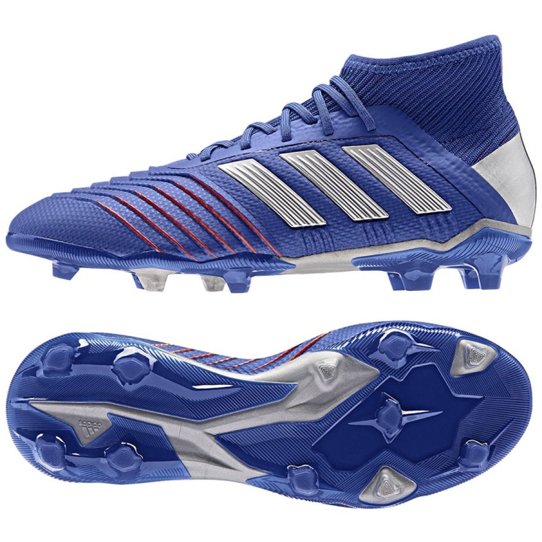 Scarpe da calcio Adidas Predator 19.1 Fg Jr CM8530 blu blu