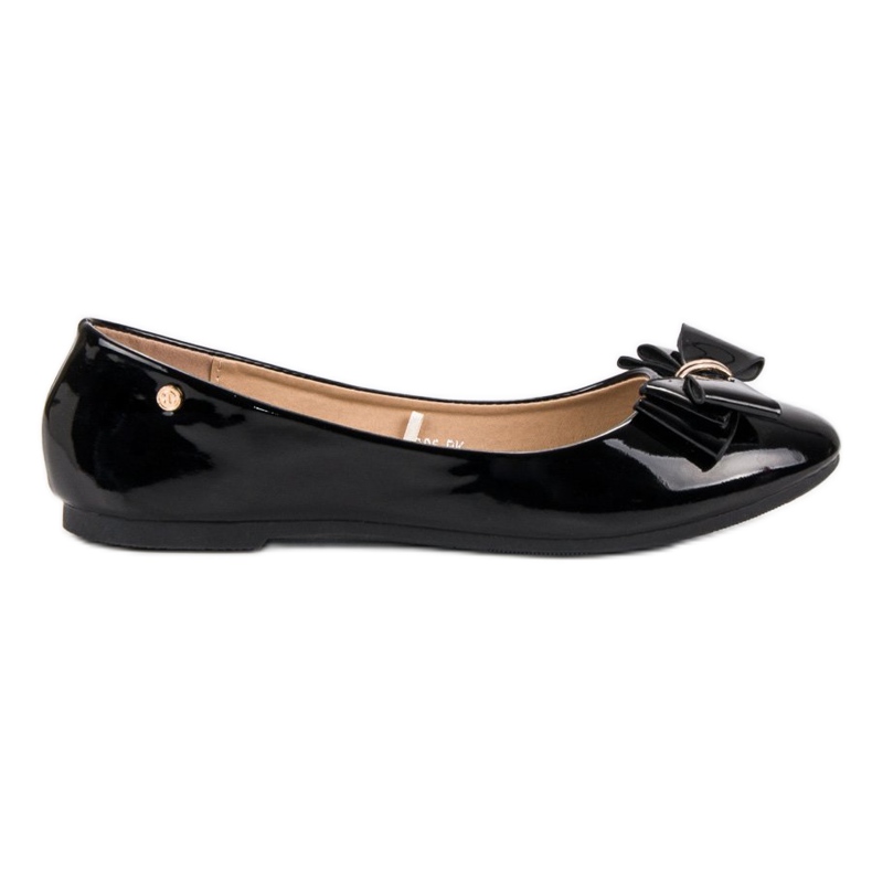 Ballerine laccate con fiocco VINCEZA nero
