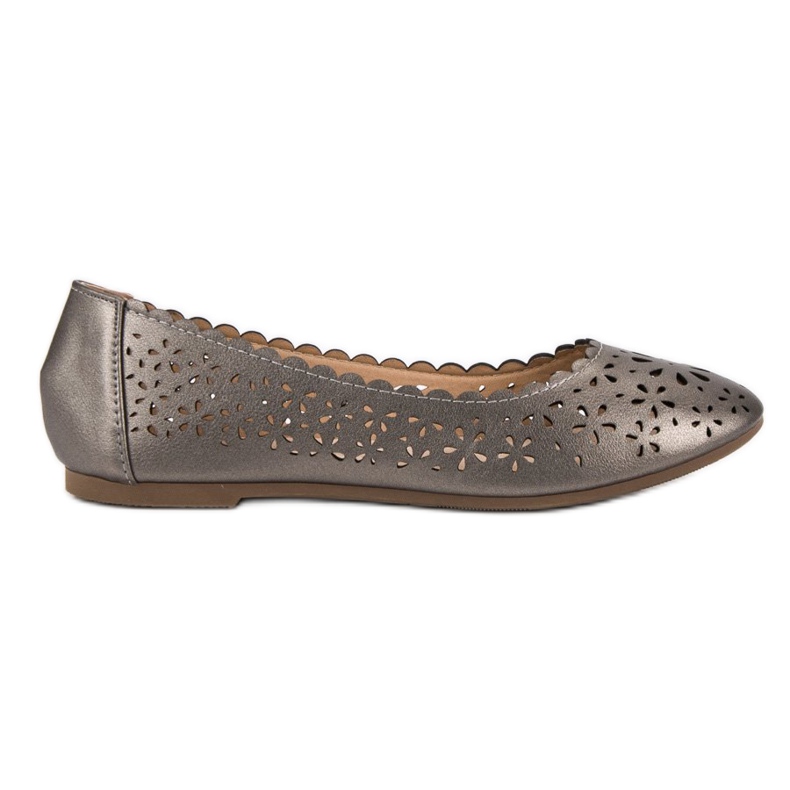 VINCEZA ballerine traforate grigio