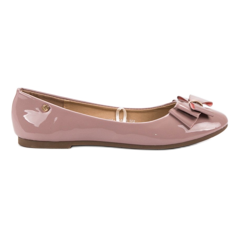 Ballerine laccate con fiocco VINCEZA rosa