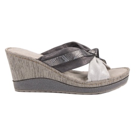 VINCEZA Sandali con Zeppa grigio