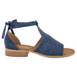 VINCEZA sandali in denim blu