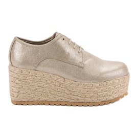 Corina Espadrillas stringate alla moda giallo