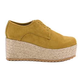 Corina Espadrillas stringate alla moda giallo