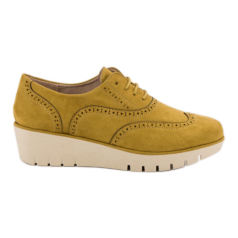 Corina Scarpe con zeppa senape giallo